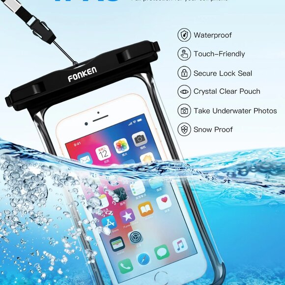 Waterproof Phone Case Dry Bag Pouch Underwater Swimming Touchscreen Cell Cover - Picture 13 of 14